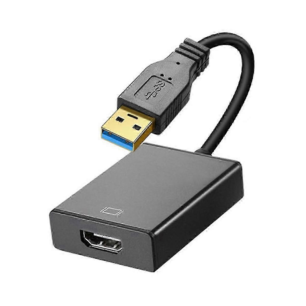 USB to -Compatible Adapter, USB 3.0/2.0 to -Compatible Adapter 1080P HD Multi-Display Video Audio Graphics Cable js