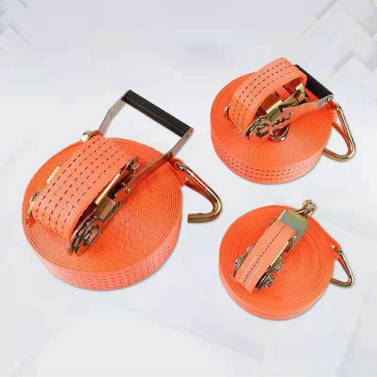 Ratchet Tie Down Strap Lashing Strap with Hook Securing Straps and Tensioner Set for Trailer Truck C