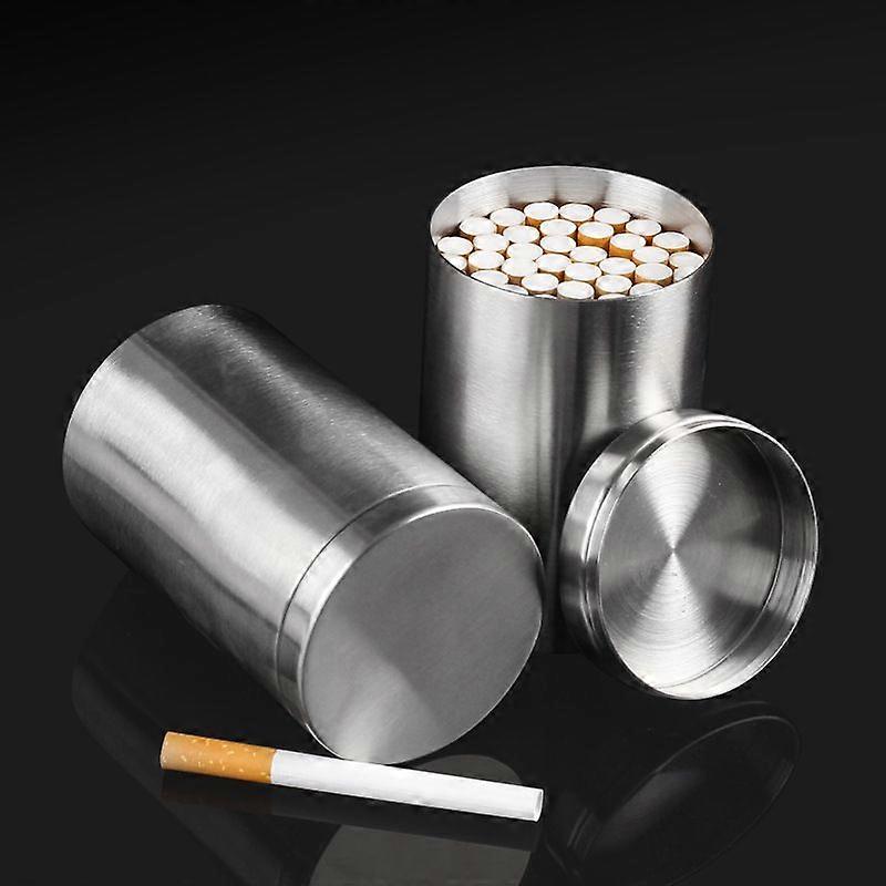 Metal Cigarette Box 50 304 Stainless Steel Smoke Pipe Smoke Tin Men's Cigarette Boxes Smoke Tin Storage Sealed Cans