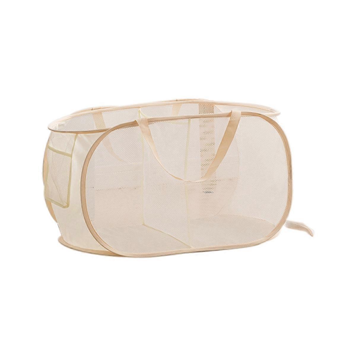 Breathable Mesh Folding Laundry Basket Household D