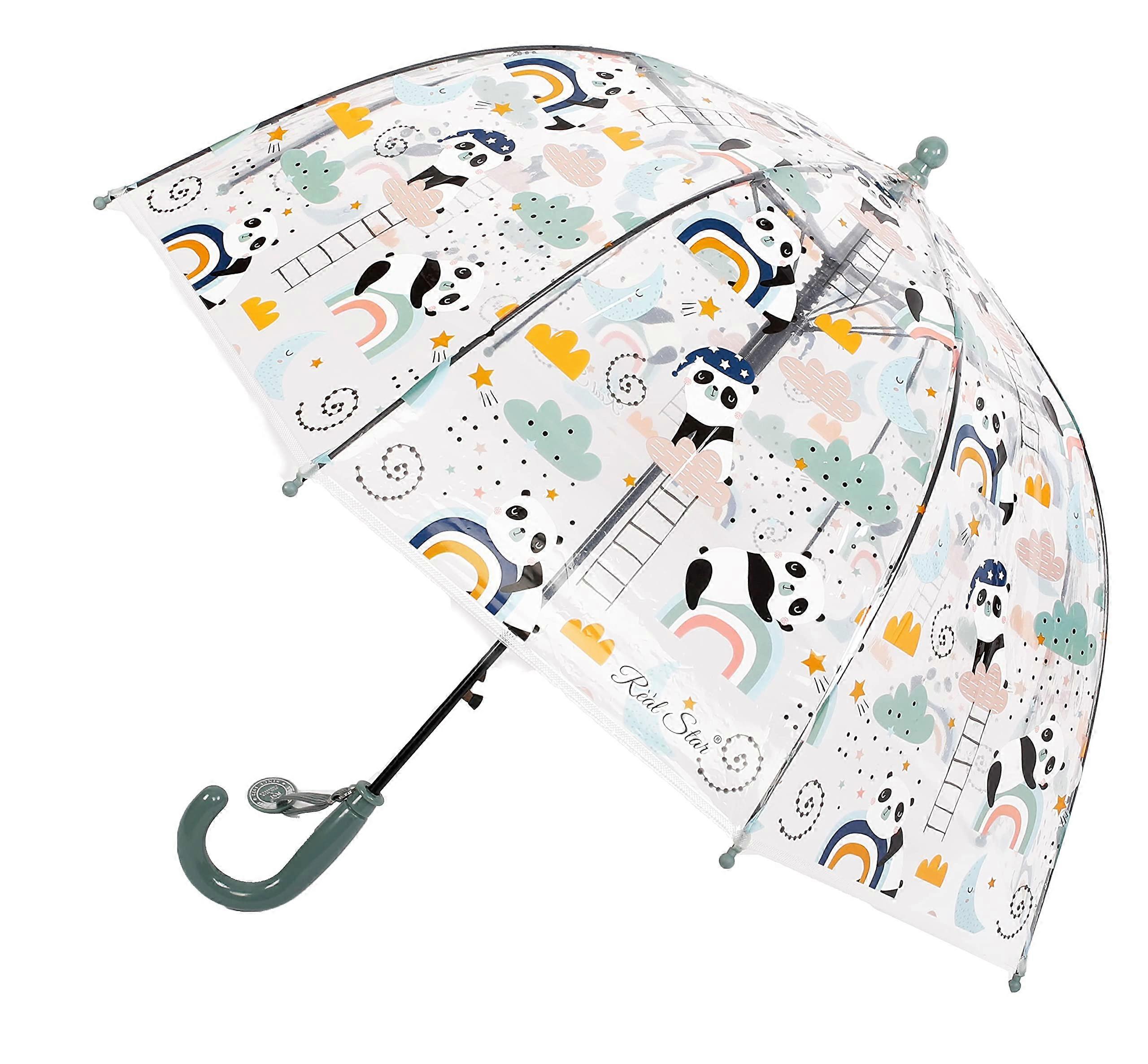Transparent Kids Rain Umbrella - Manual Open Mini Travel Design (36’’)