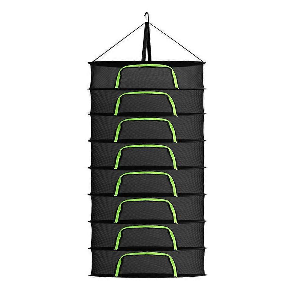 Drying Net 2/4/6/8 Layer Herb Hanging Foldable Mesh Drying Rack with Hooks Zipper Design for Herbs