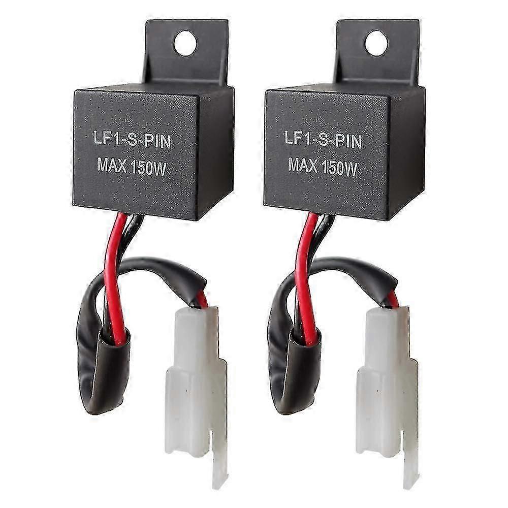 2pcs 12v 2pin Led Flash Relay Lf1-s-pin For Cars And Motorcycles, 0.1w-150w Flasher Relay, Flash Relay
