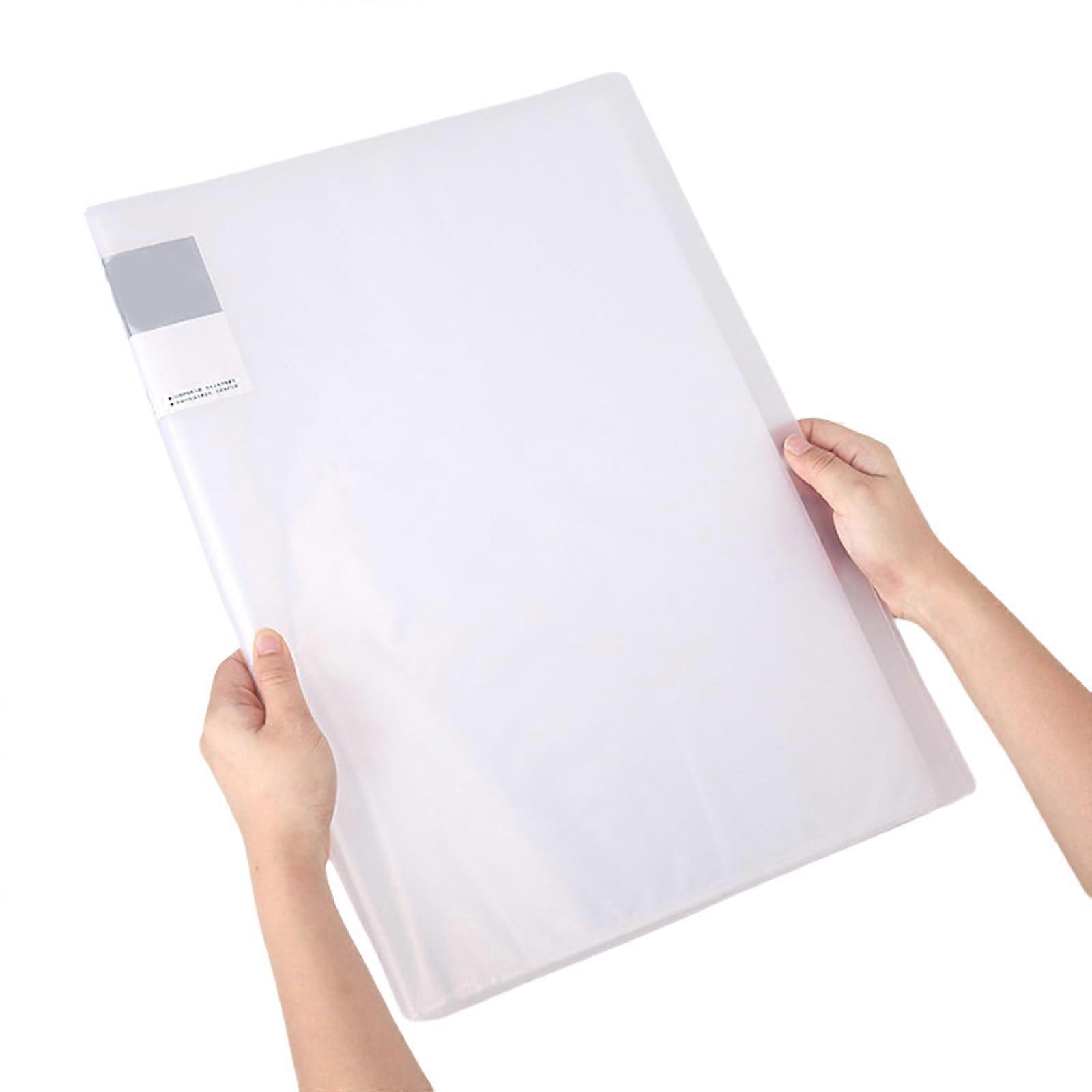 A 2 A 3 4K Display Folders Presentation Folder with Sleeves Portfolios Folder for Office Transparent Color-a4 20 Pages