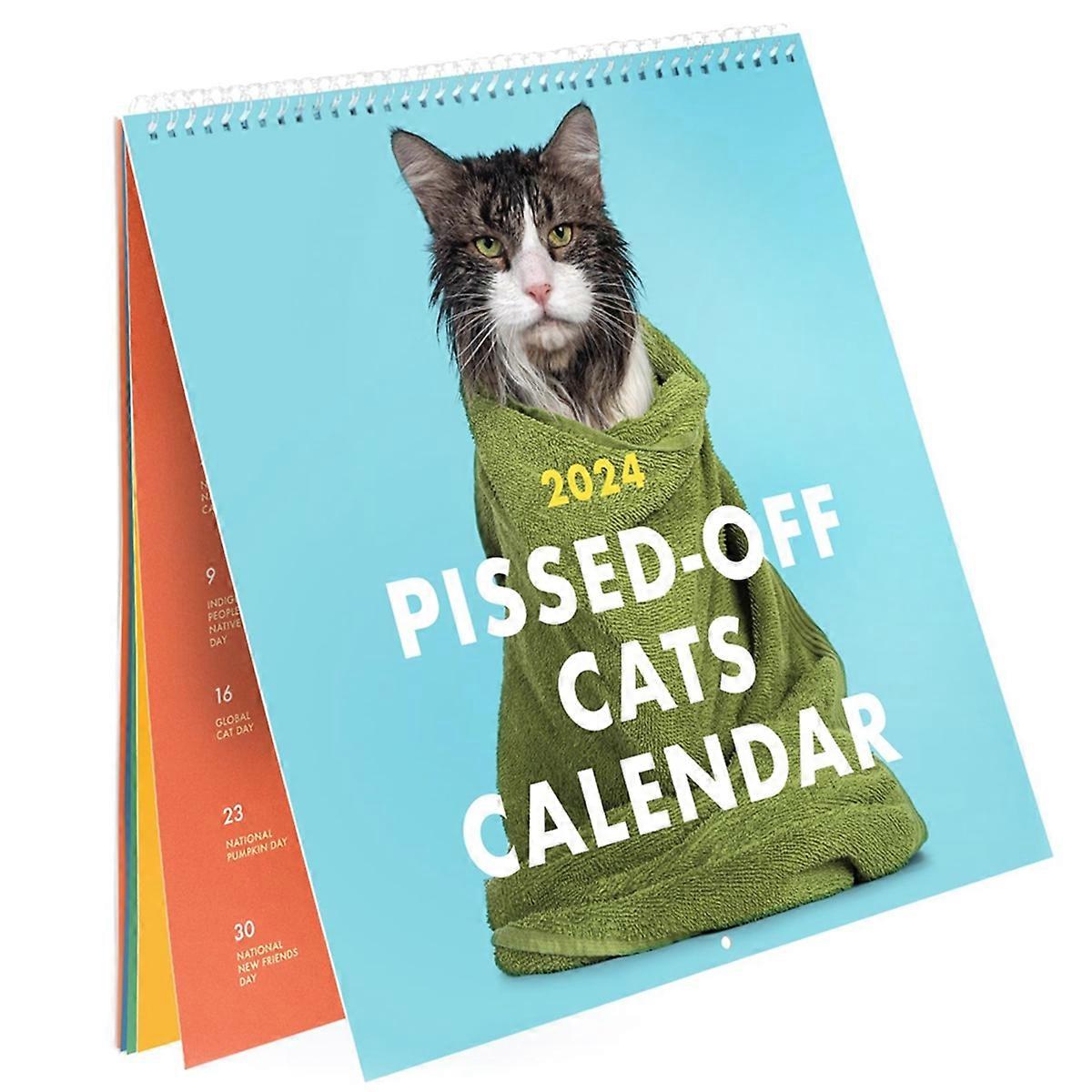 Pissed Off Cats Calendar 2024 Funny Cat Wall Calendar