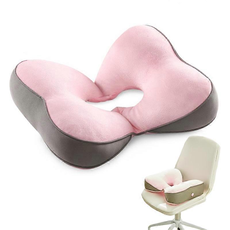 FANNIS Butterfly Office Hip Support Memory Foam Cushion, Size: 41x33x8cm 41x33x8cm (Pink)