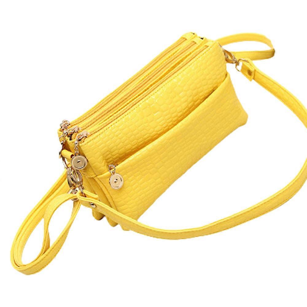 Multi-layer zipper women's bag shoulder bag