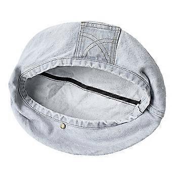 Tonårsflickor baskerhatt InsStyle Bonnet Cap för vår och höst Dam Jeansbaskerhatt Andningsbar hatt Street Snap Beanie Hat mörk denimblå