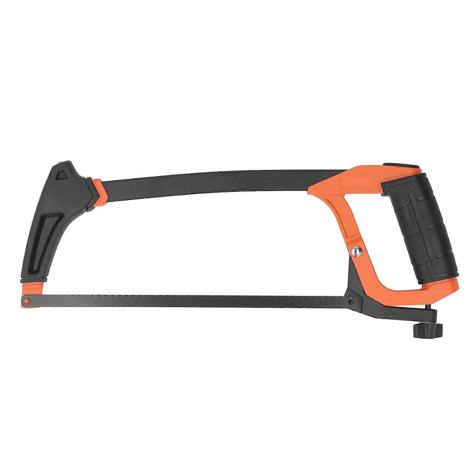 Hacksaw Frame 12in Adjustable Aluminum Alloy Hand Saw Frame Rubber Handle for Cutting