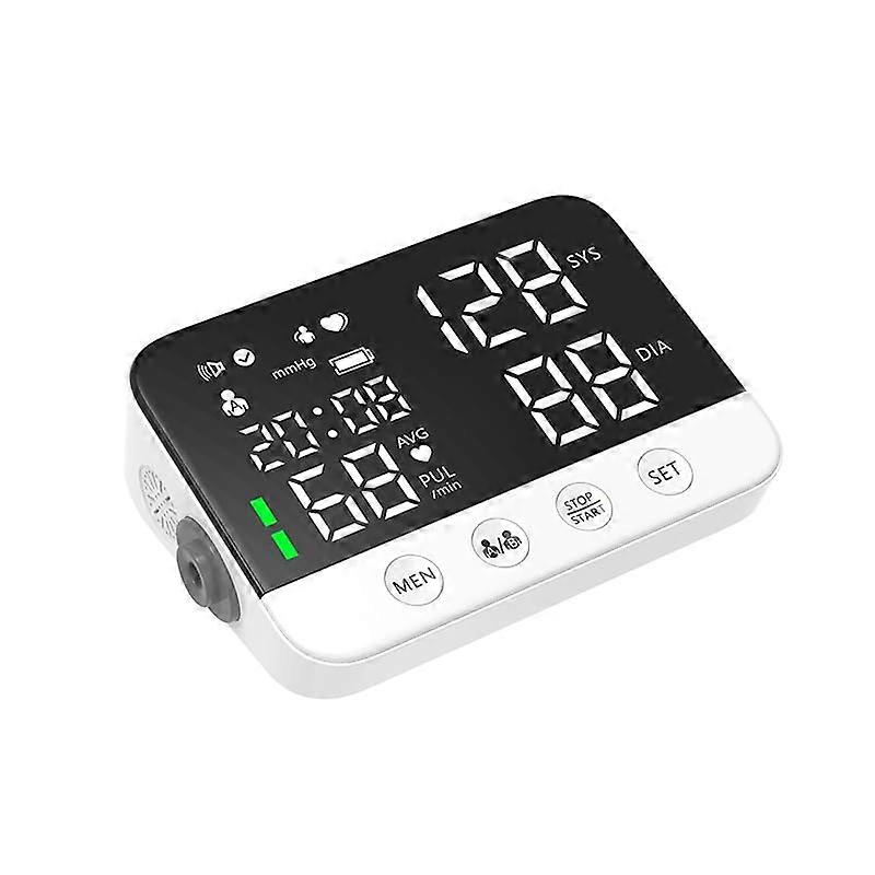 Digital Upper Arm Blood Pressure Monitor Rechargeable with Large LED Display, Voice Broadcast, 240 Memory for 2 Users, FDA Cleared