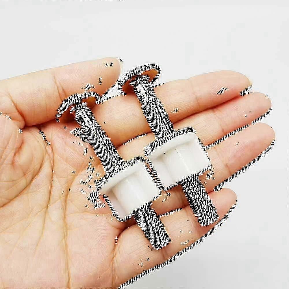 2 Pack Universal Toilet Seat Bolts Screws Set Heavy Duty Toilet Seat Hinge Bolts With Plastic Nuts And Metal Washers Replacement Parts For Top Mount T