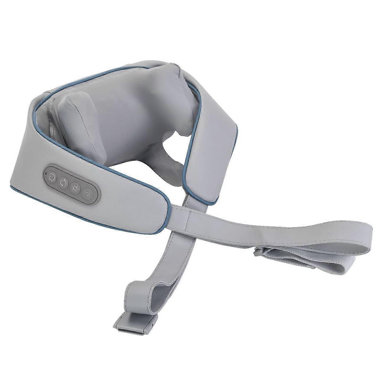 Deep Tissue Neck Massager with Heating Function, 3D Massage for Neck, Back, Shoulders, Legs, 2 Speeds, Grey