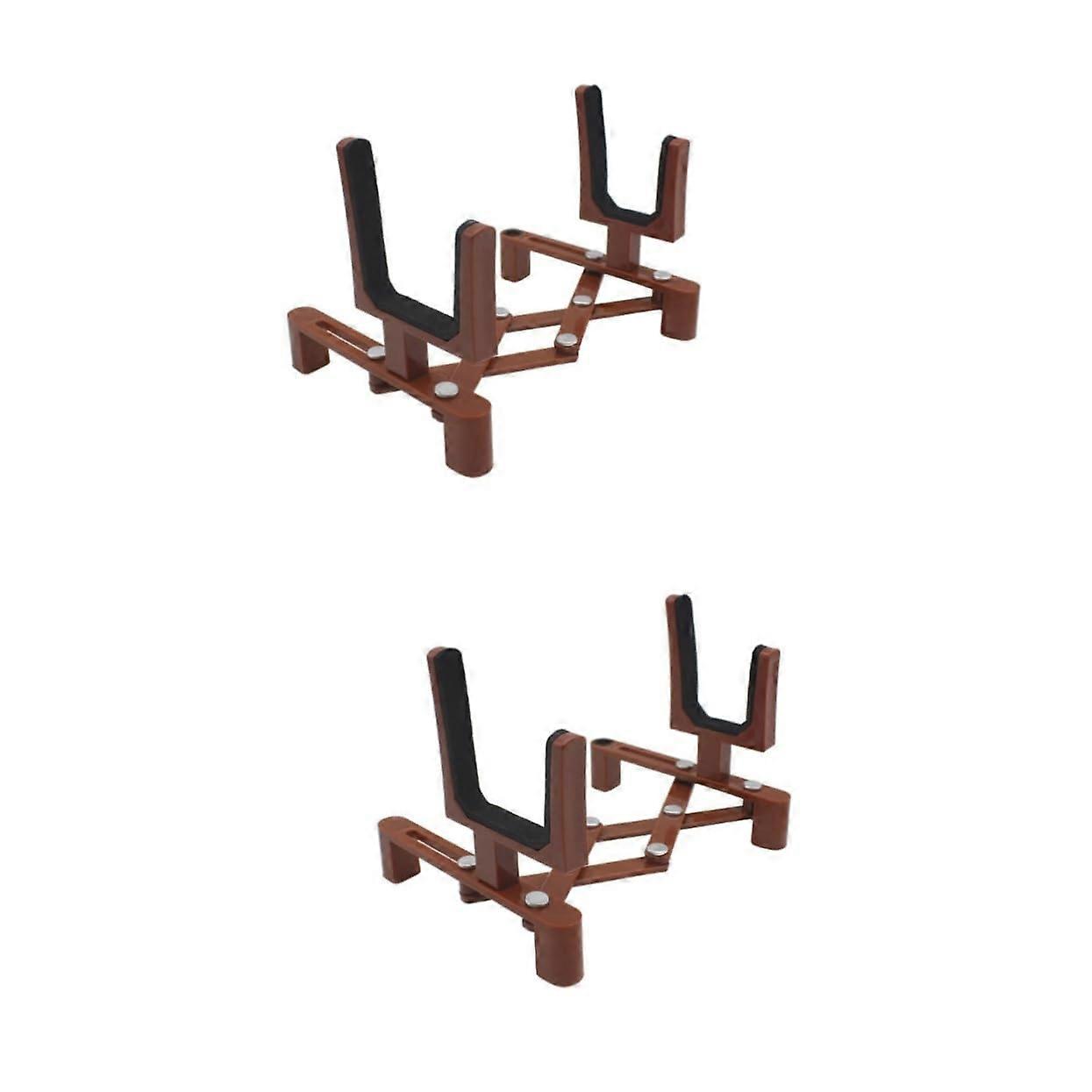 2 Pcs Sturdy Violin Display Rack Made of Material Folding Violin Stand Sheet Music Holder Fiddle Stand