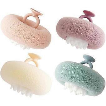 4 pz spugne da bagno esfolianti per adulti girasole doccia palla spugna esfoliazione delicata massaggio pelle multifunzionale