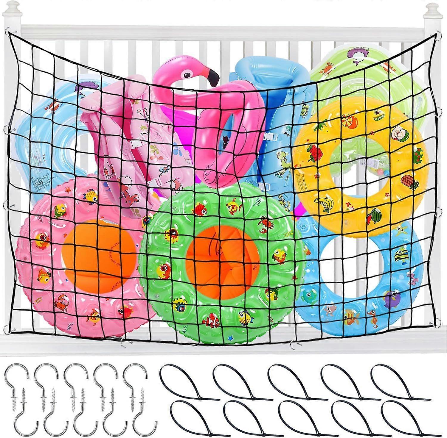 2025 Latest Model  71 x 47in Pool Toy Float Storage Net, Extra Large Hanging Pool Storage