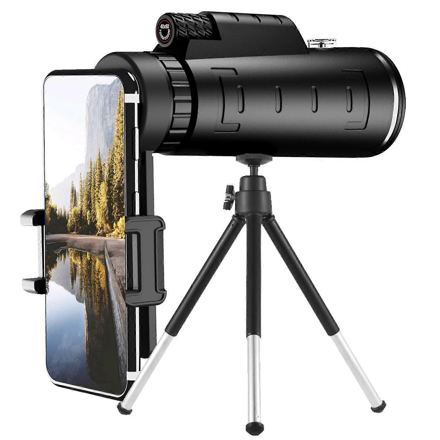 40 x 60 Monocular Telescope, Powerful Monocular for Adults with Smartphone Adapter