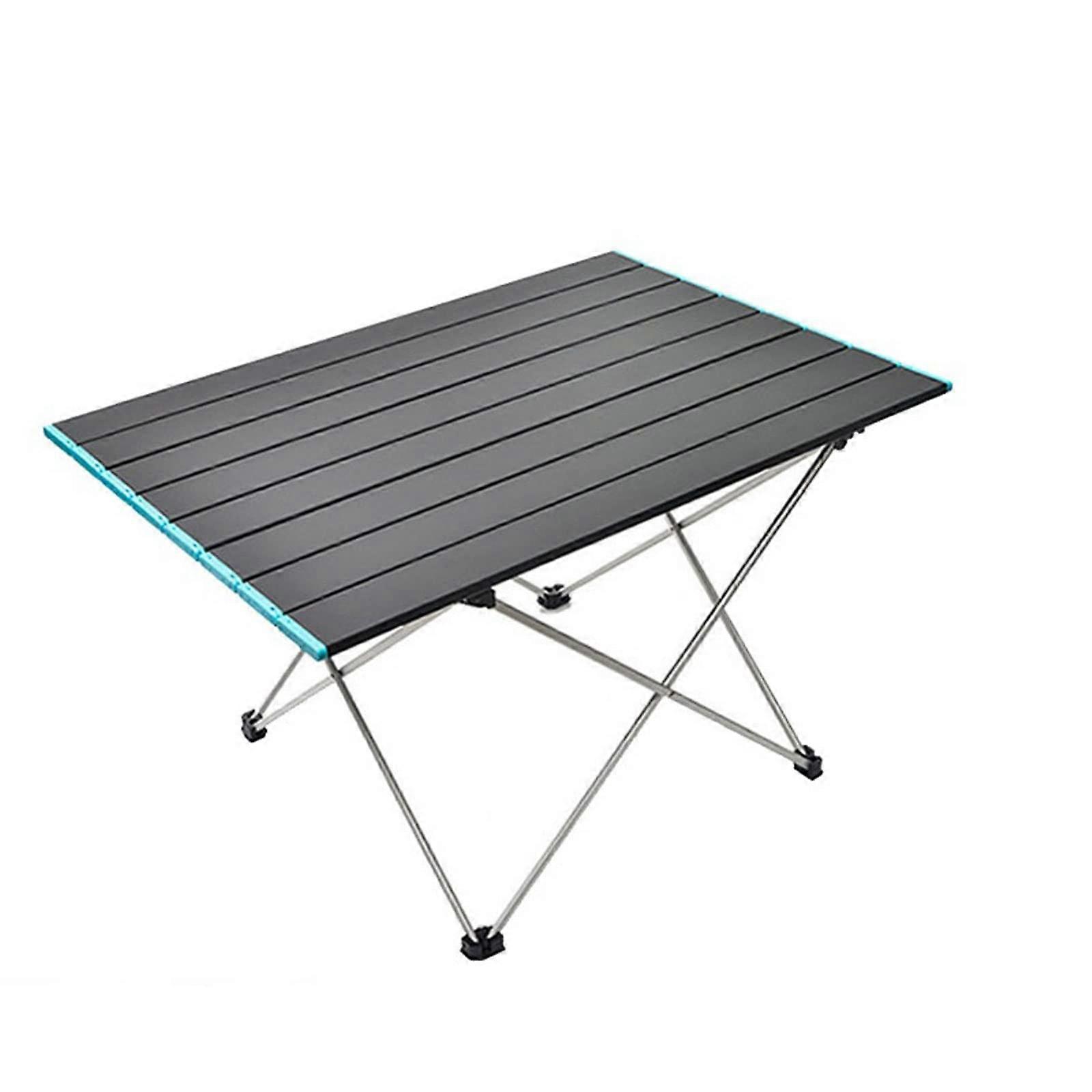 foldable picnic table made of aluminum – lightweight and foldable table outdoor with cabinets for camping, travel and grilling Singlecolor