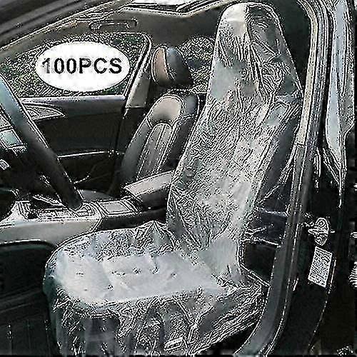 100pcs Clear Plastic Disposable Seat Covers, Suitable for Various Vehicle Models and Seating Needs