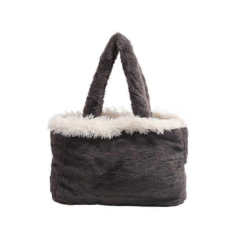 Grey Commuter Bag with Large Capacity and Plush Lining