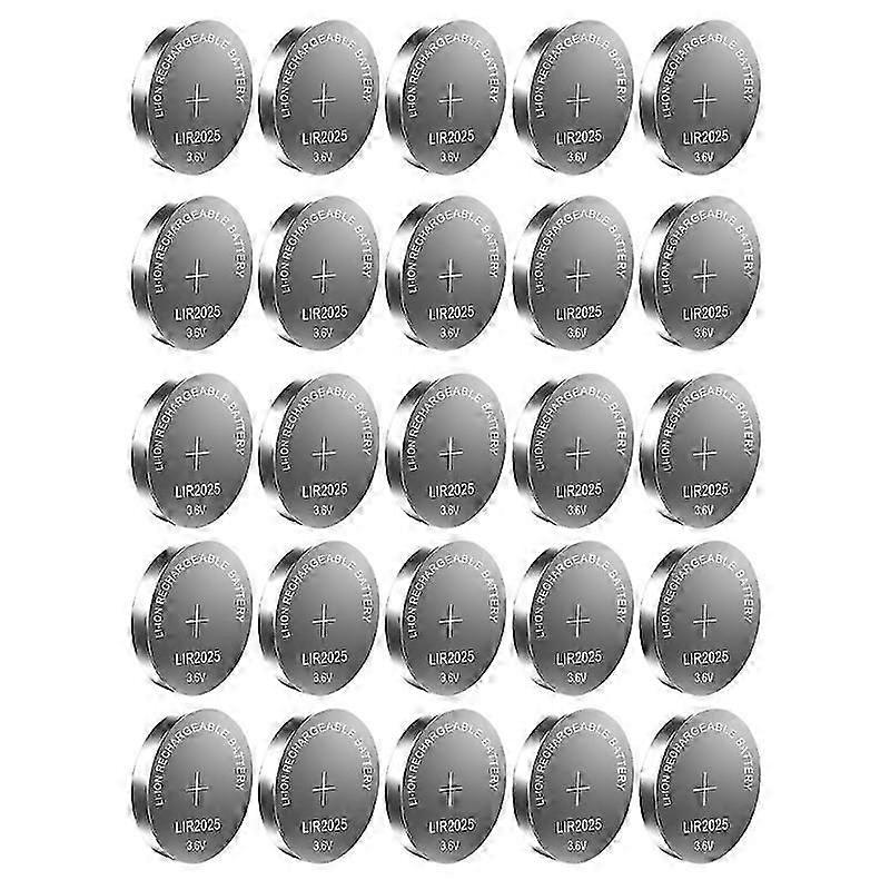 Set of 5/10/15/20/25/30pcs LIR2025 Lithium Rechargeable Batteries Button Cell