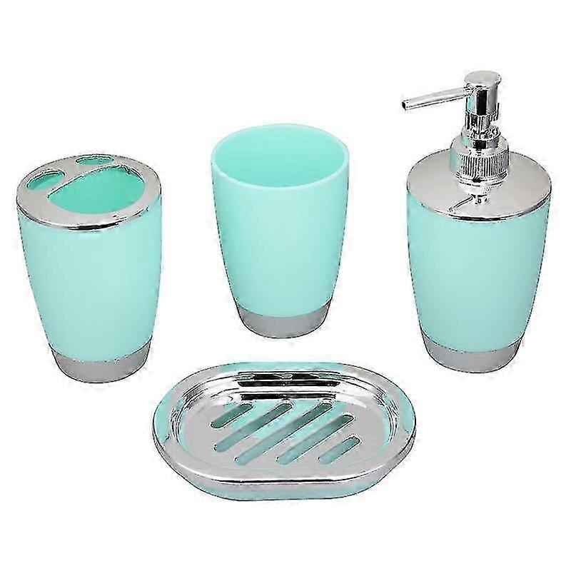 4ピースグリーンバスルームアクセサリーセット