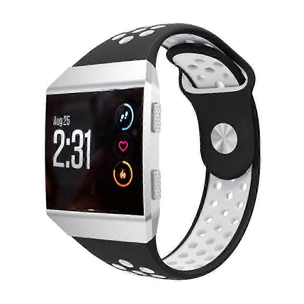 For Fitbit Ionic Breathable Two-tone Silicone Watch Band