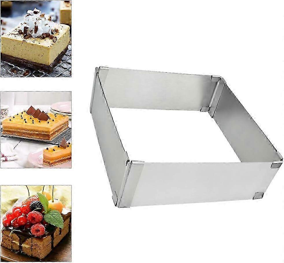 Customizable Mousse Cake Making Adjustable Cake Molds, Multi-function Square And Round Cake Rings With Middle Partition Option Ideal For Home And 2025