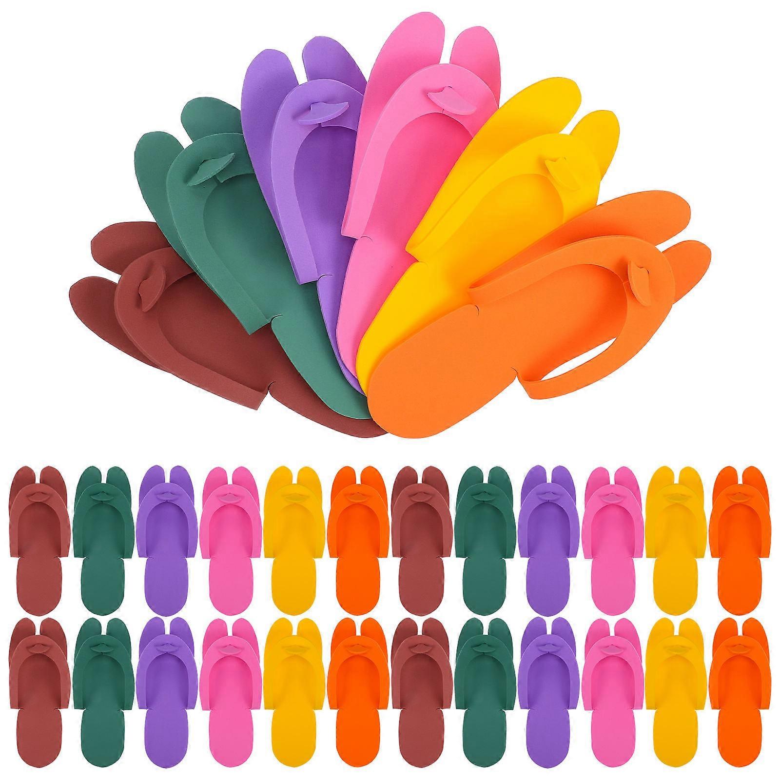 24 Pair Disposable EVA Slippers for Home Use Lightweight Comfortable Breathable Foldable 3mm