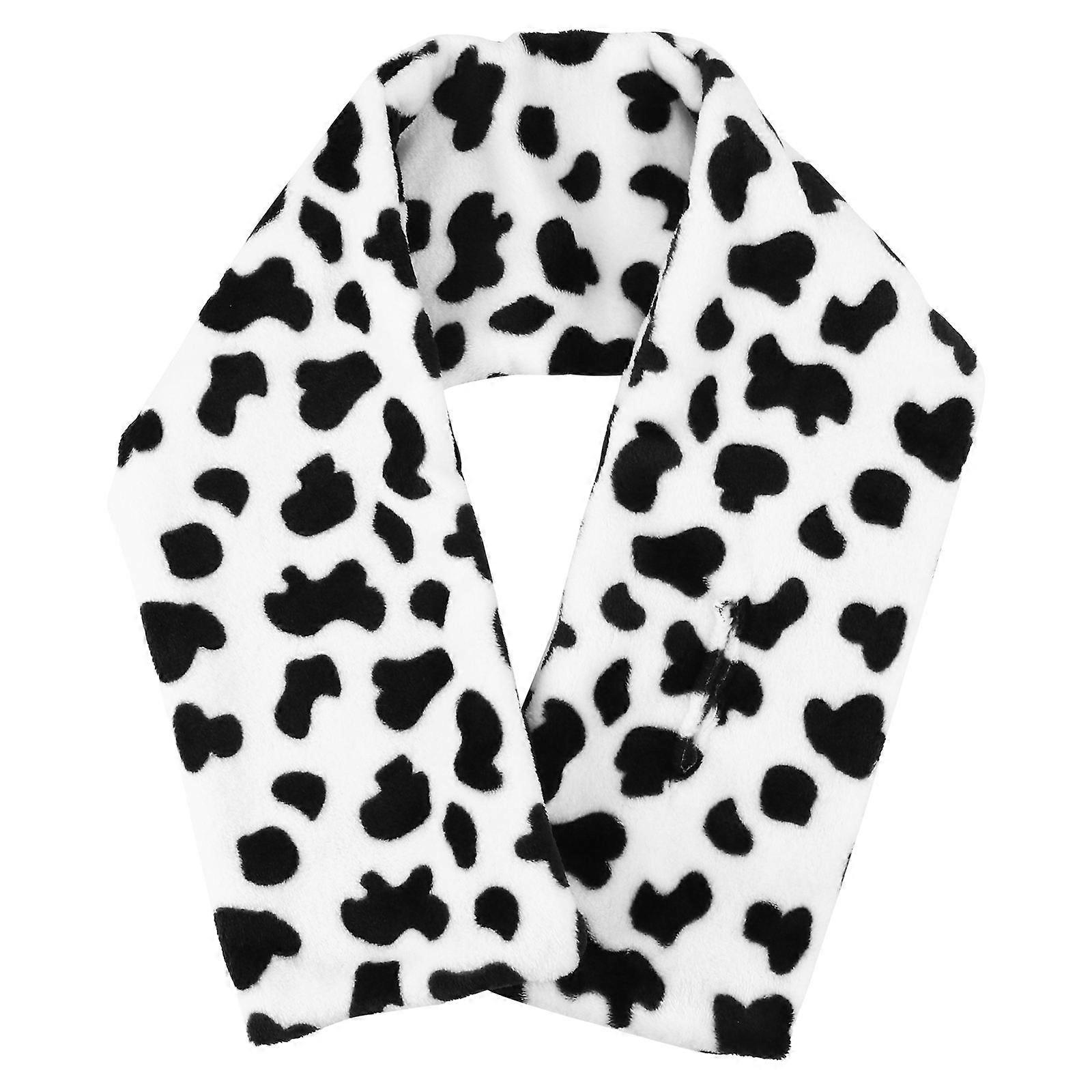 Soft Lightweight Cotton Scarf for Women – Warm Winter Shawl with Cow Pattern, Versatile Travel Wrap for Everyday Use