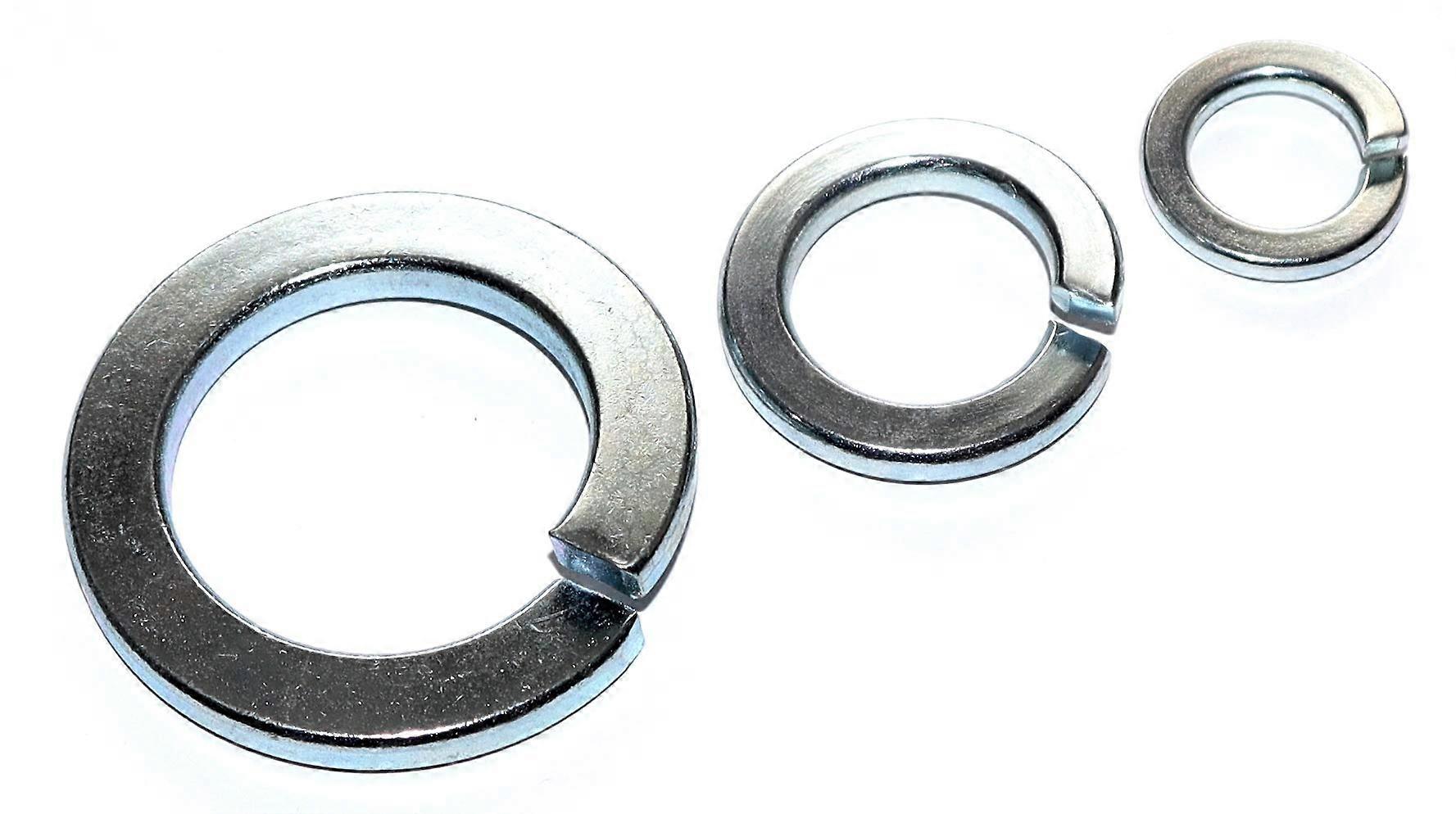 Spring Washers DIN 127 Form A Curved, M39 Spring Steel, Quantity 2, Split Ring, Bending Ring, Locking Ring