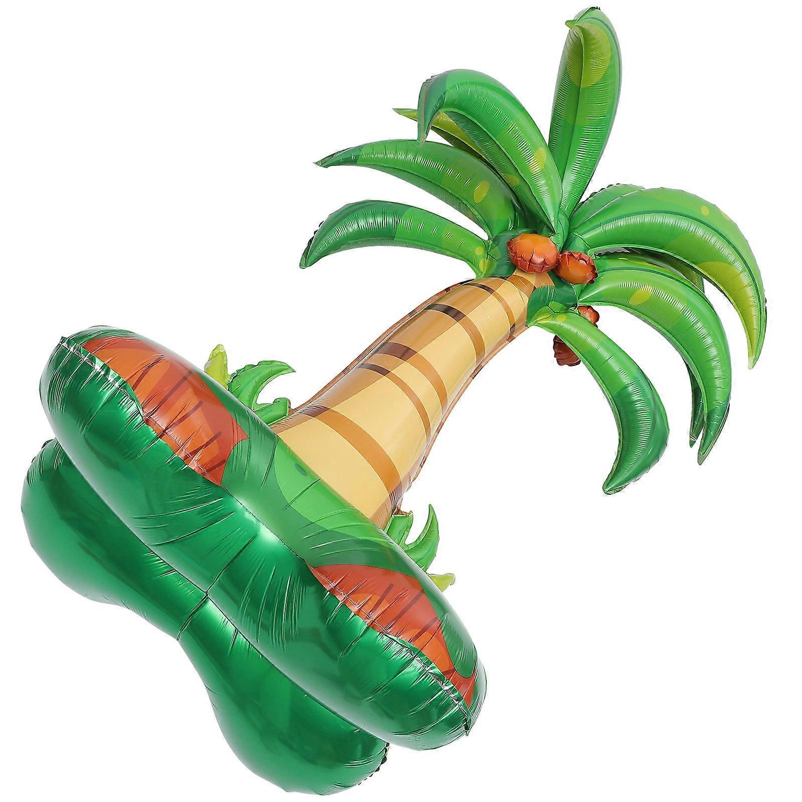 Stylish Palm Tree Themed Balloon Complementing Festive Decorations at Gatherings