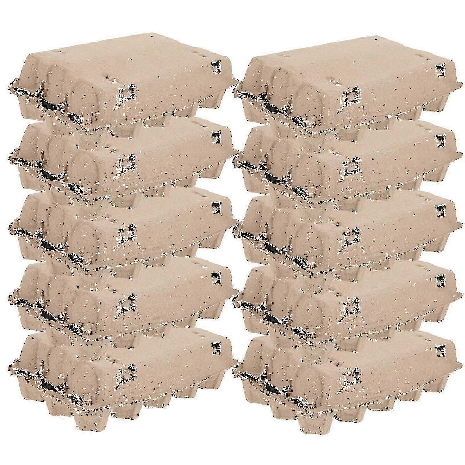 10pcs eierdoos 15-slot koelkast eierhouder papier eiercontainer eend eierbak