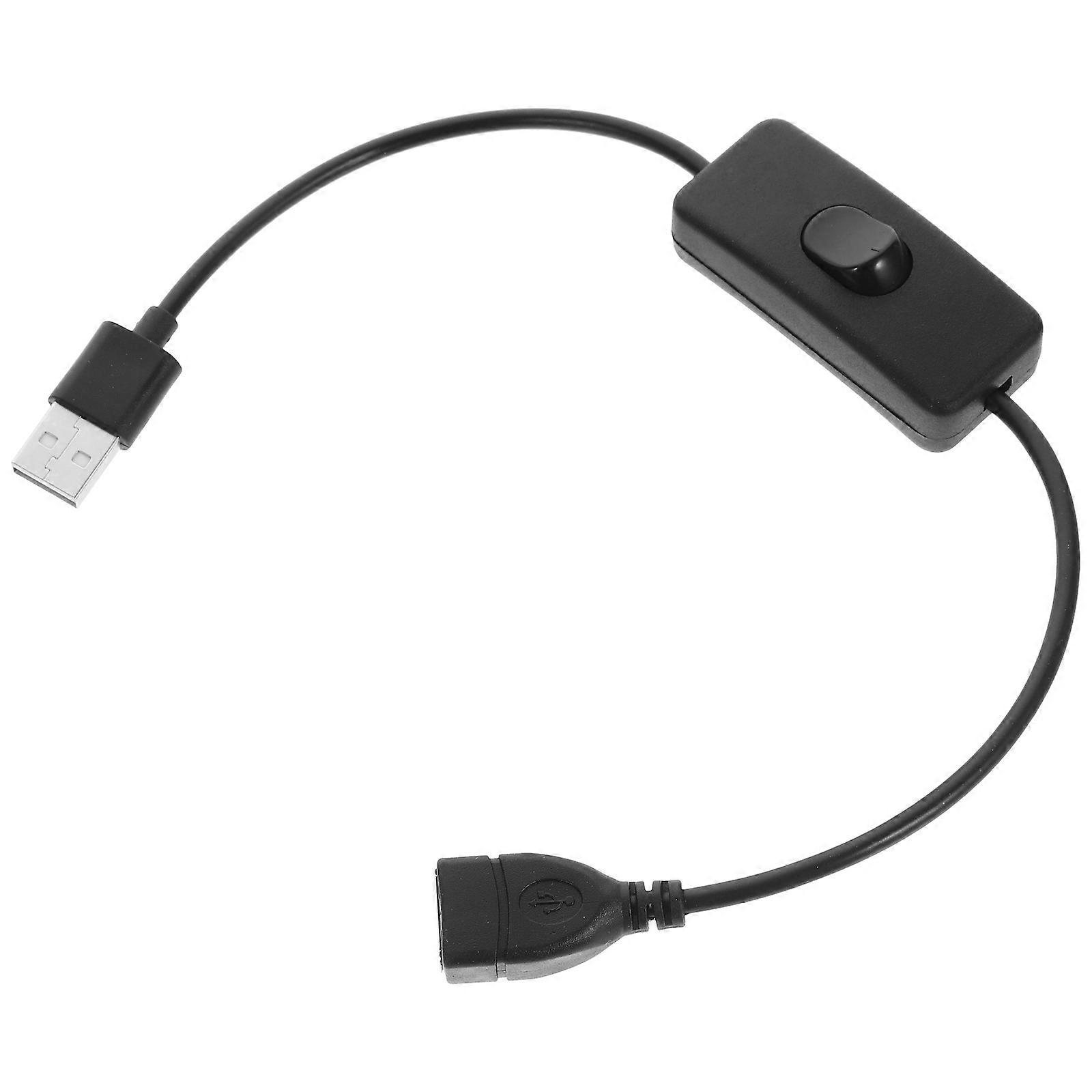 Usb Cable Extension Power Cable Extension Compact General Users Home Use Black 35.00X2.60X1.60CM Switch Control 4Set