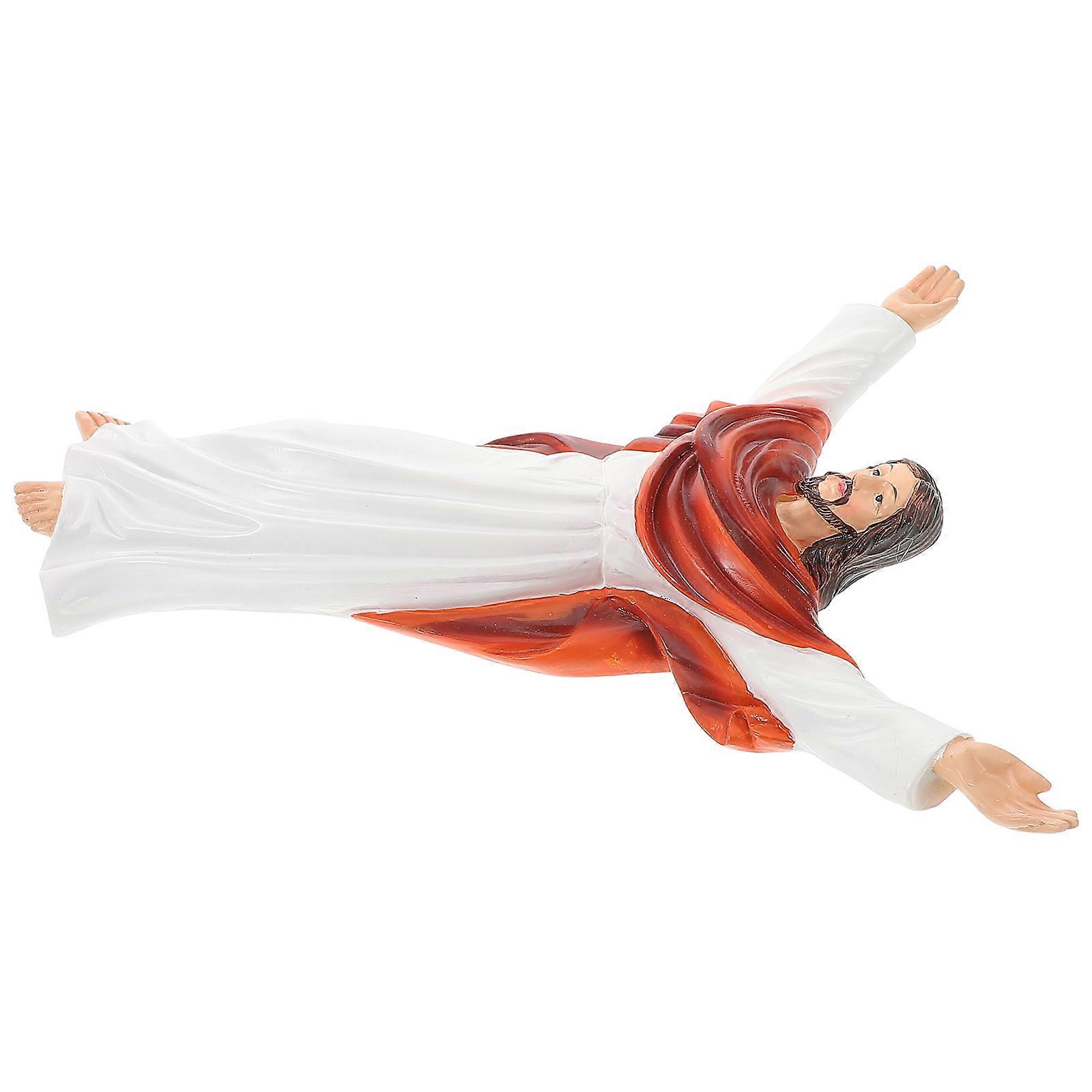 Classical Character Design Resin Jesus Statue Religious Occasions Home Decor 22.00X17.50X3.20CM Wall Decor 1Pcs