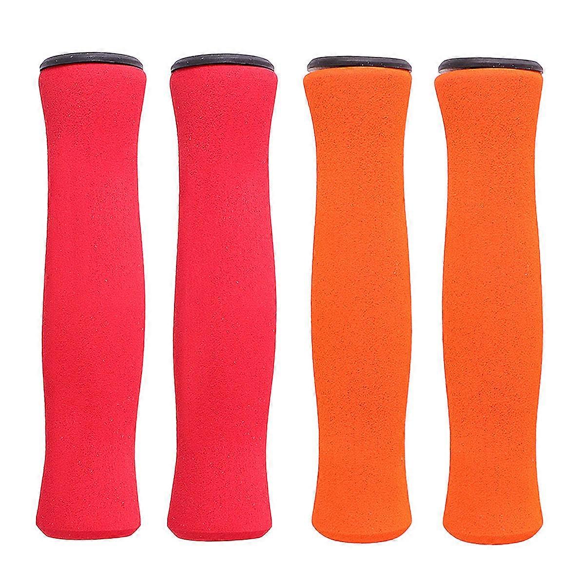 Sponge Handle Grips Wear Resistant For Bicycle Handle 12 5x2 5x2 5cm Red 4Pcs