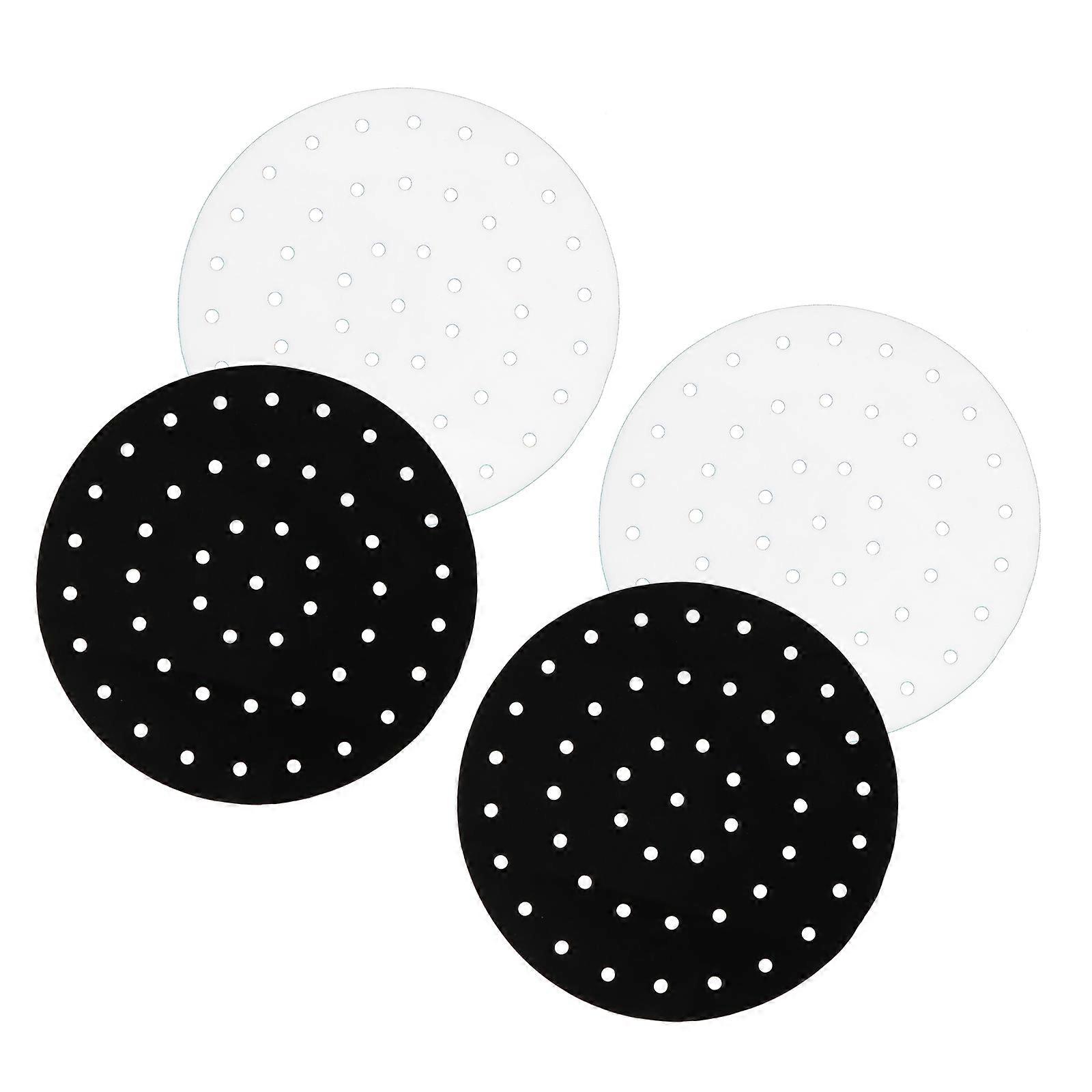 4pcs Heat Resistant Air Fryer Mats, Reusable Non Stick Liners for Meats, Vegetables & Desserts – Fits Black & White Models