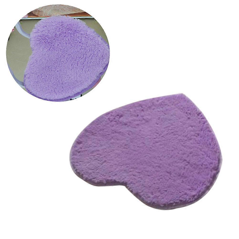Valentines Day Rug Heart Shape Fluffy Floor Mat Non-Slip For Bedroom Dining Room 30X40Cm 1Set