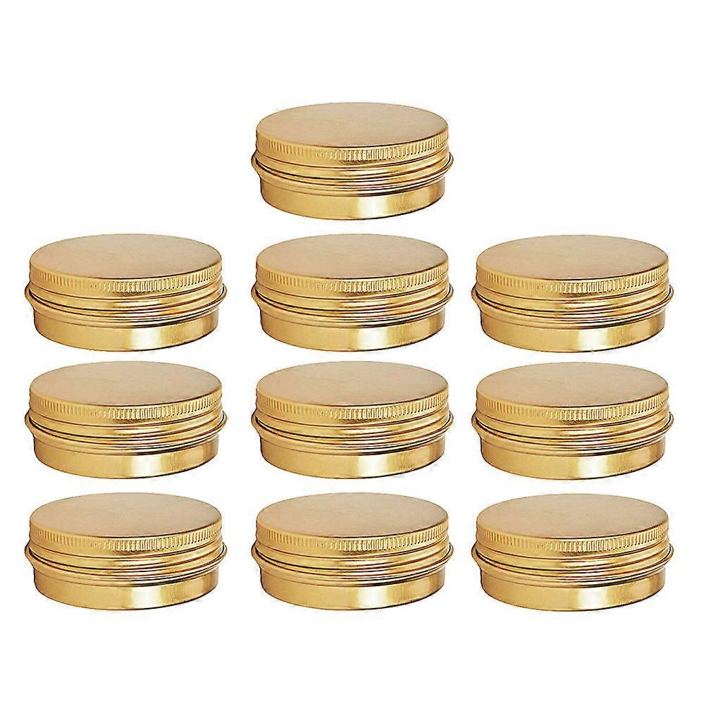 Practical Aluminium Box For Cosmetics Container Home Organization Round 5.20X5.20X2.00cm 1Set