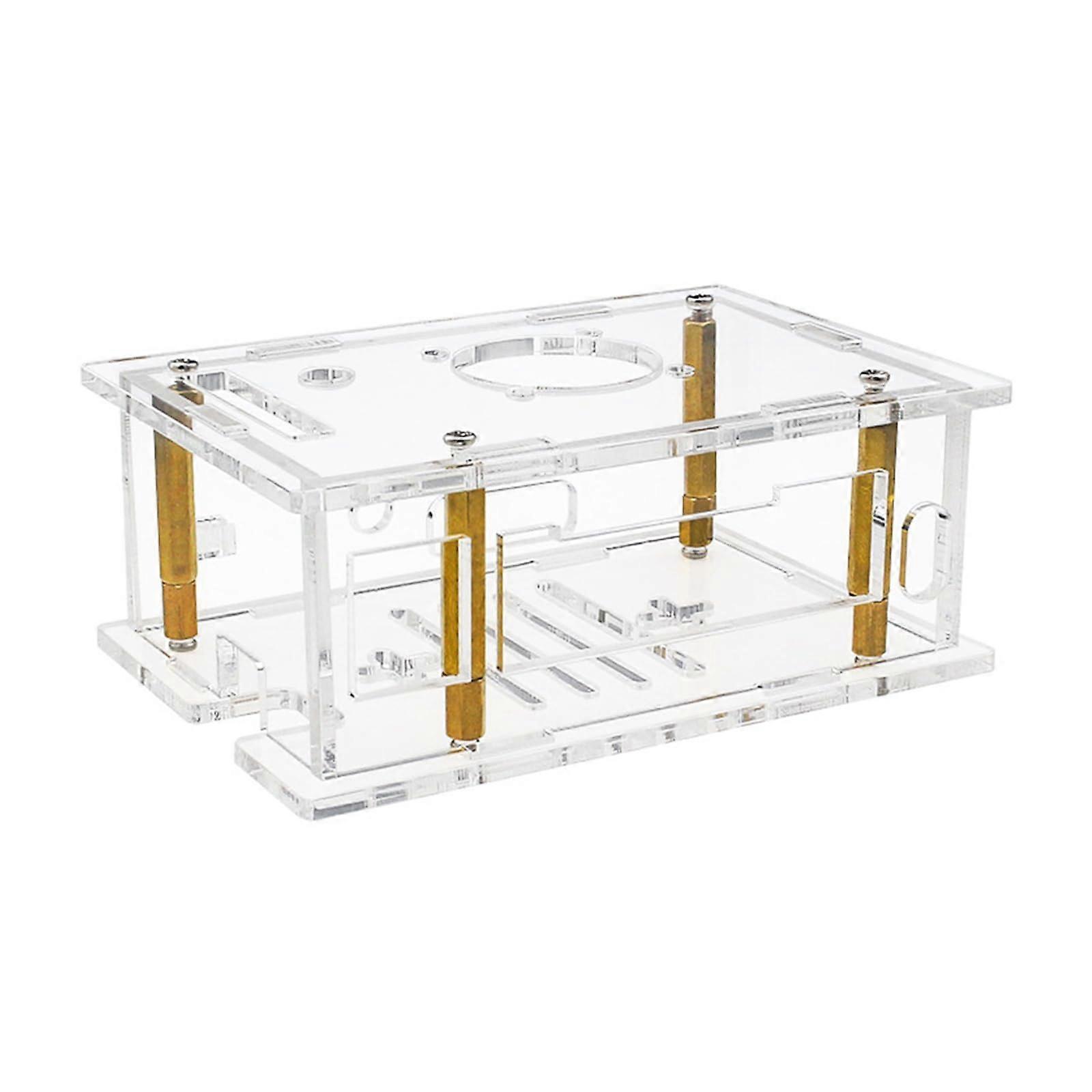 Acrylic Housing Transparent Case with Easy Maintenance, Heat Sink Cooler, Shell Set for RV2 Development Board Single Shell