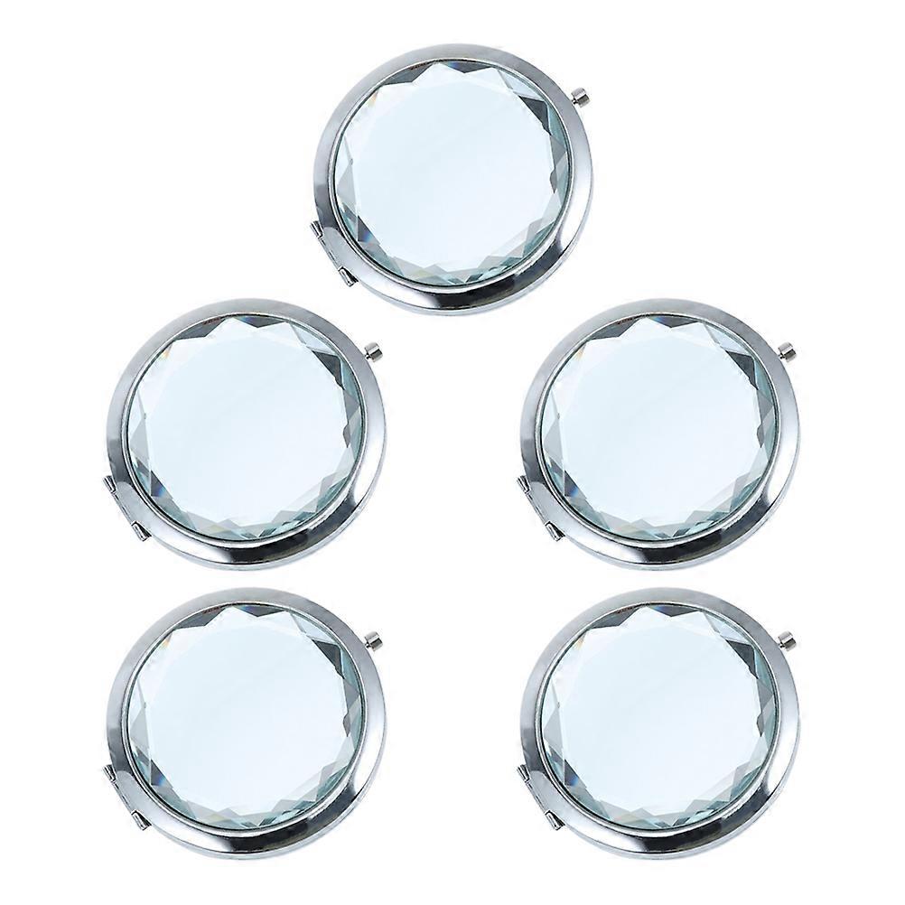 Small Compact Mirror Portable Double-Sided Makeup Mirrors For Women Daily Use 5Set