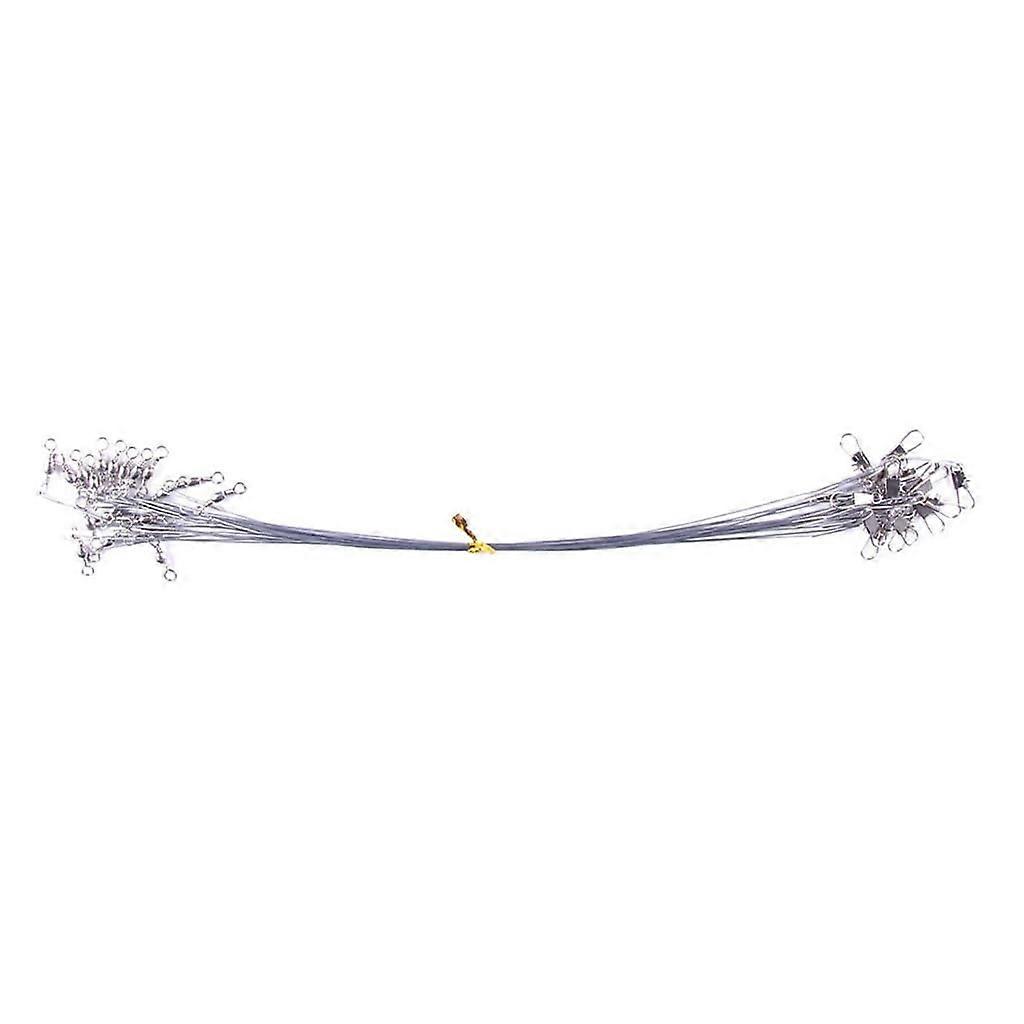 50 x trace wire, stainless steel, highstrength, with swivels and hooks, 15 cm/20 cm/25 cm, 4 sizes Ref: 2801
