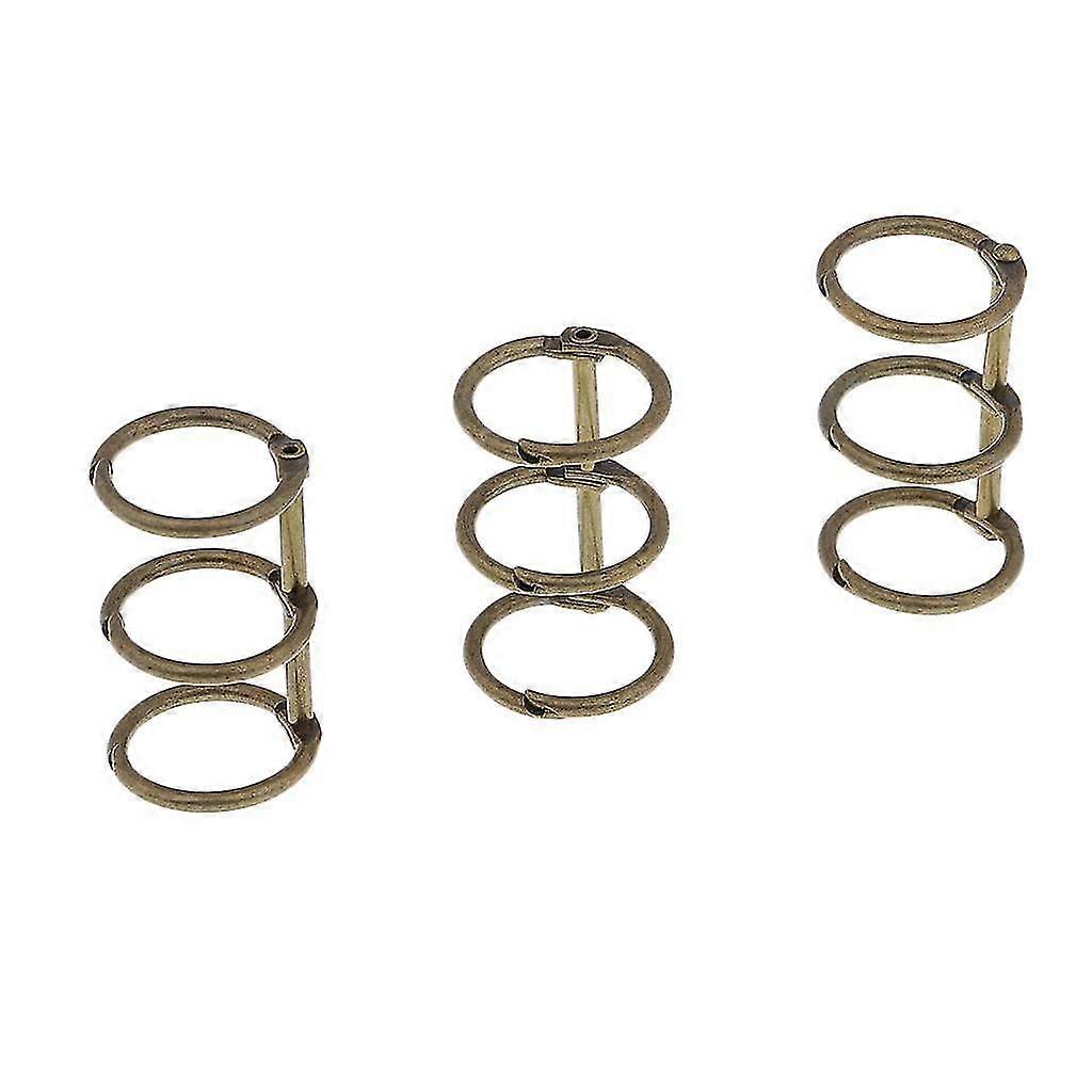 3 Adet A5 A6 Albüm Bağlayıcı Spiral Halka Doldurulabilir Gevşek Yaprak Yüzükler Bronz