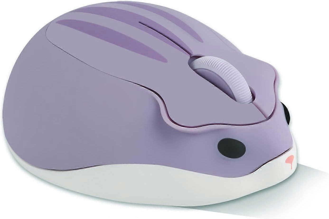 Light 2.4GHz Wireless Mouse Cute Wireless Mouse Portable Mini Mouse 3 Buttons for Laptop (Purple)