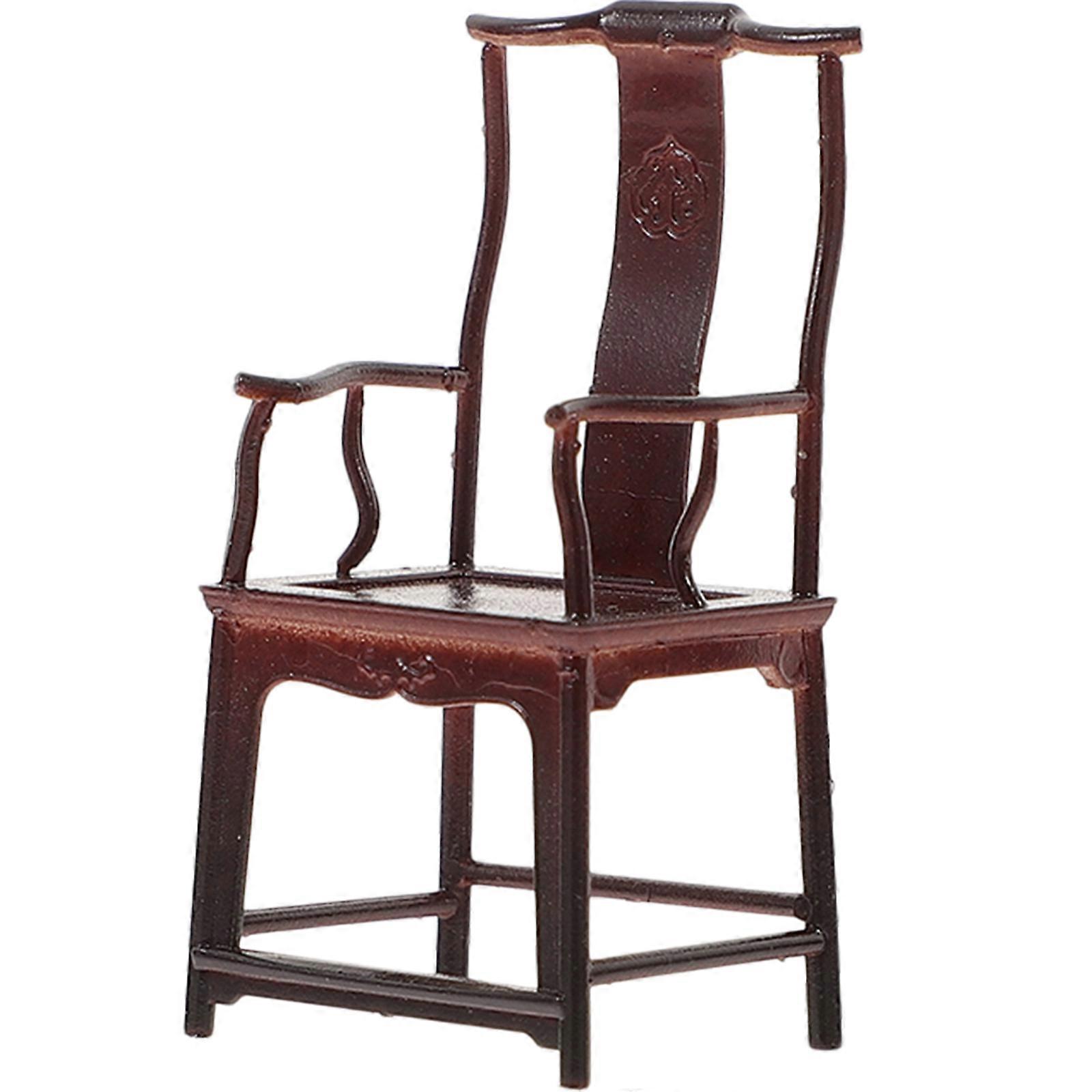 Mini Chair Decorative Miniature Furniture Diy Work Home Decoration Abs 0.7X0.9X1.8in 1Pack