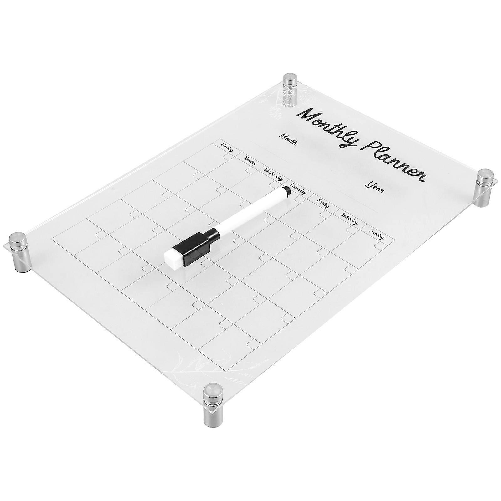 Planning Weekly Reminder Board Acrylic Erasable Note-taking Study Room 29.7X21CM 1Set