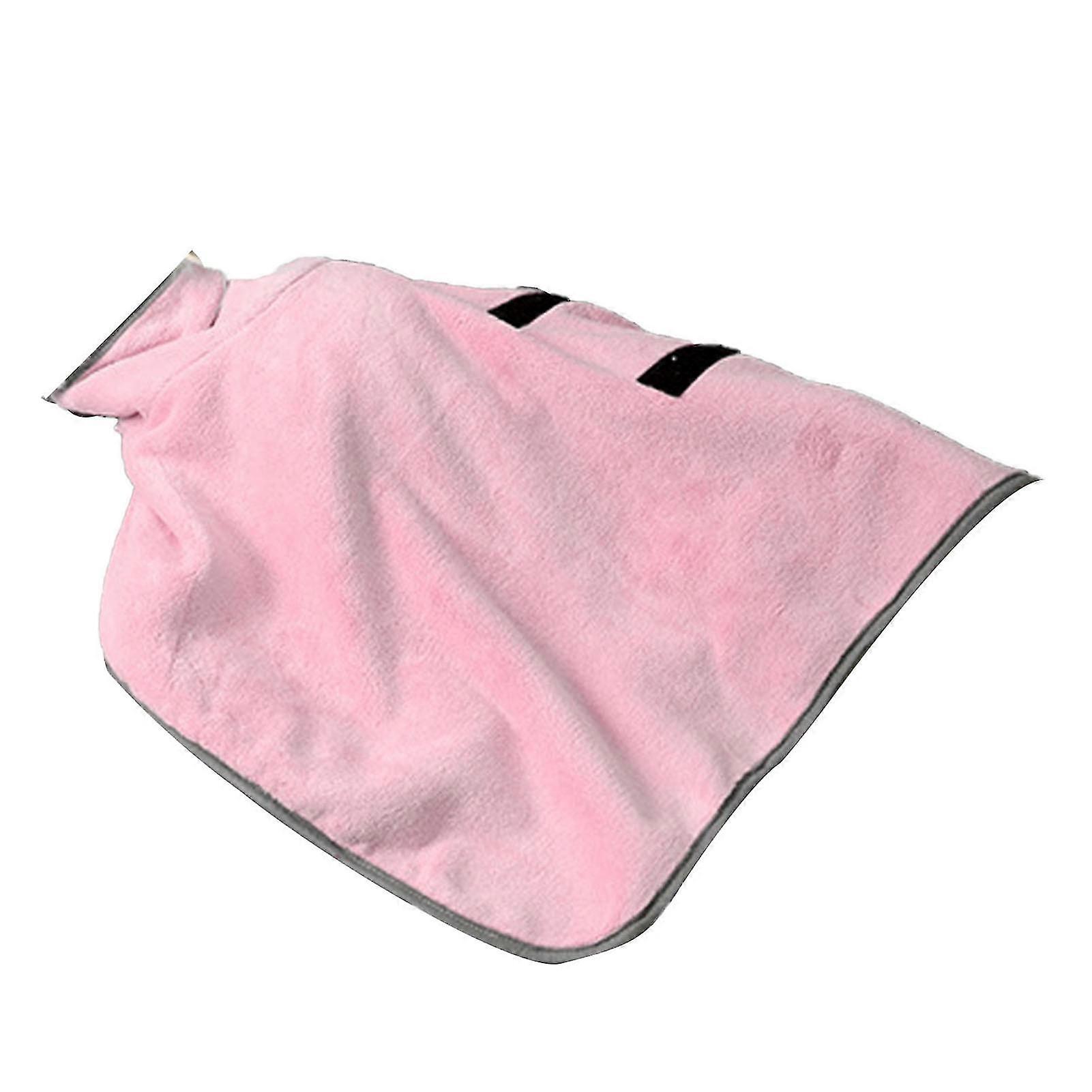Multifunctional Pet Bathrobe with Strong Water Absorption and Fast Drying - Pink M