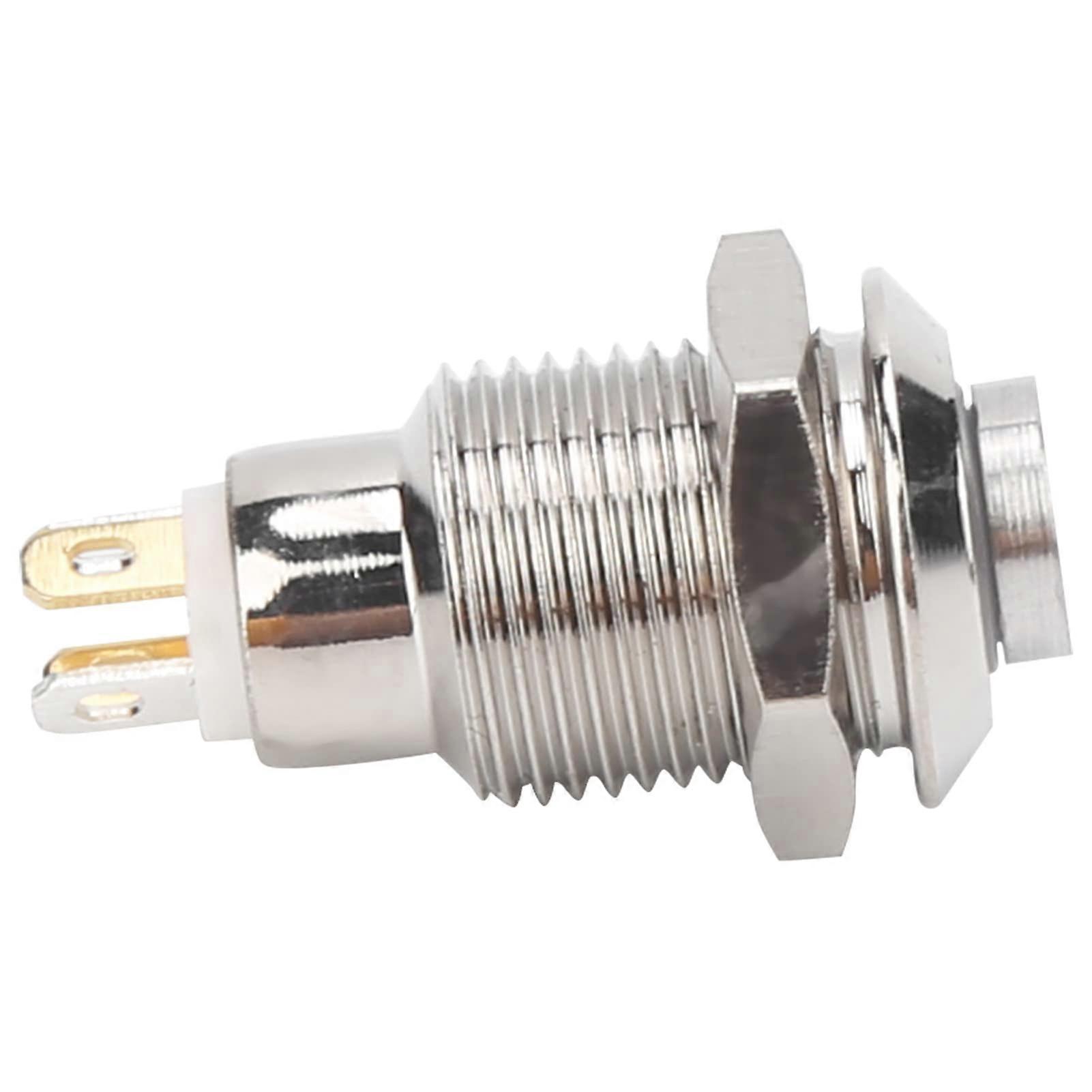 Push Button Switch Waterproof Stainless Steel 3V Start Switch for Door Bells Device Activation Access Control Green