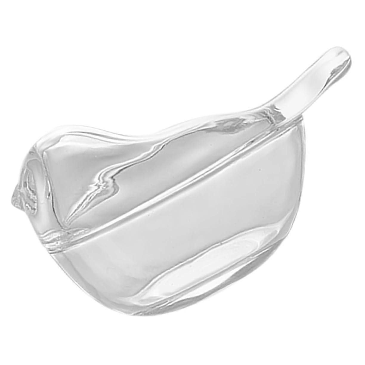 Box Bird Jewellery Box Clear Glass Organiser with Bird Figure, Practical Transparent Ring and Dessert Storage, 1 Unit