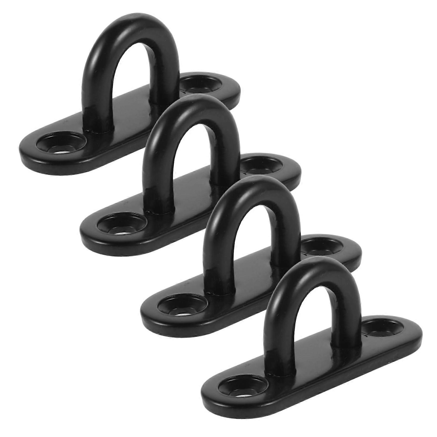 4 Pieces Ceiling Hooks with Eye Plate, Heavy-Duty Wall Hooks for Versatile Use, Ideal for Hanging Ceiling Fans and Heavy Items