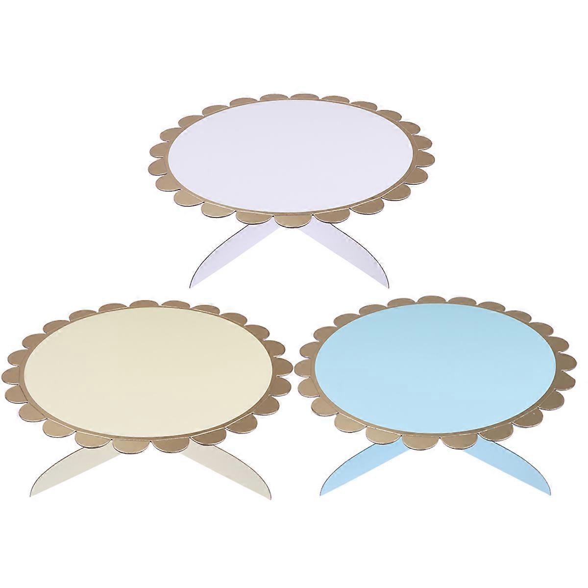 Paper Cupcake Stand Display Cake Stand Single-Tier Round For Muffins 3Pack